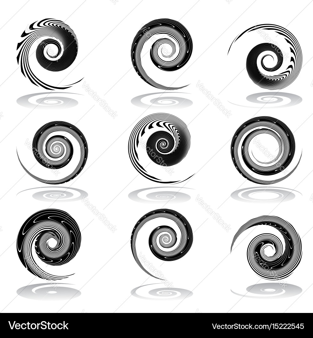 Dynamic Spiral Patterns vector image