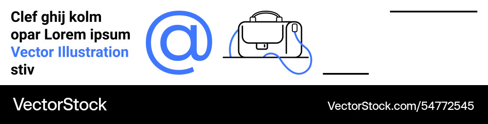 E-Mail-Symbol mit blauem Symbol und schwarz E-Mail-Symbol mit blauem Symbol und schwarz vektorbild
