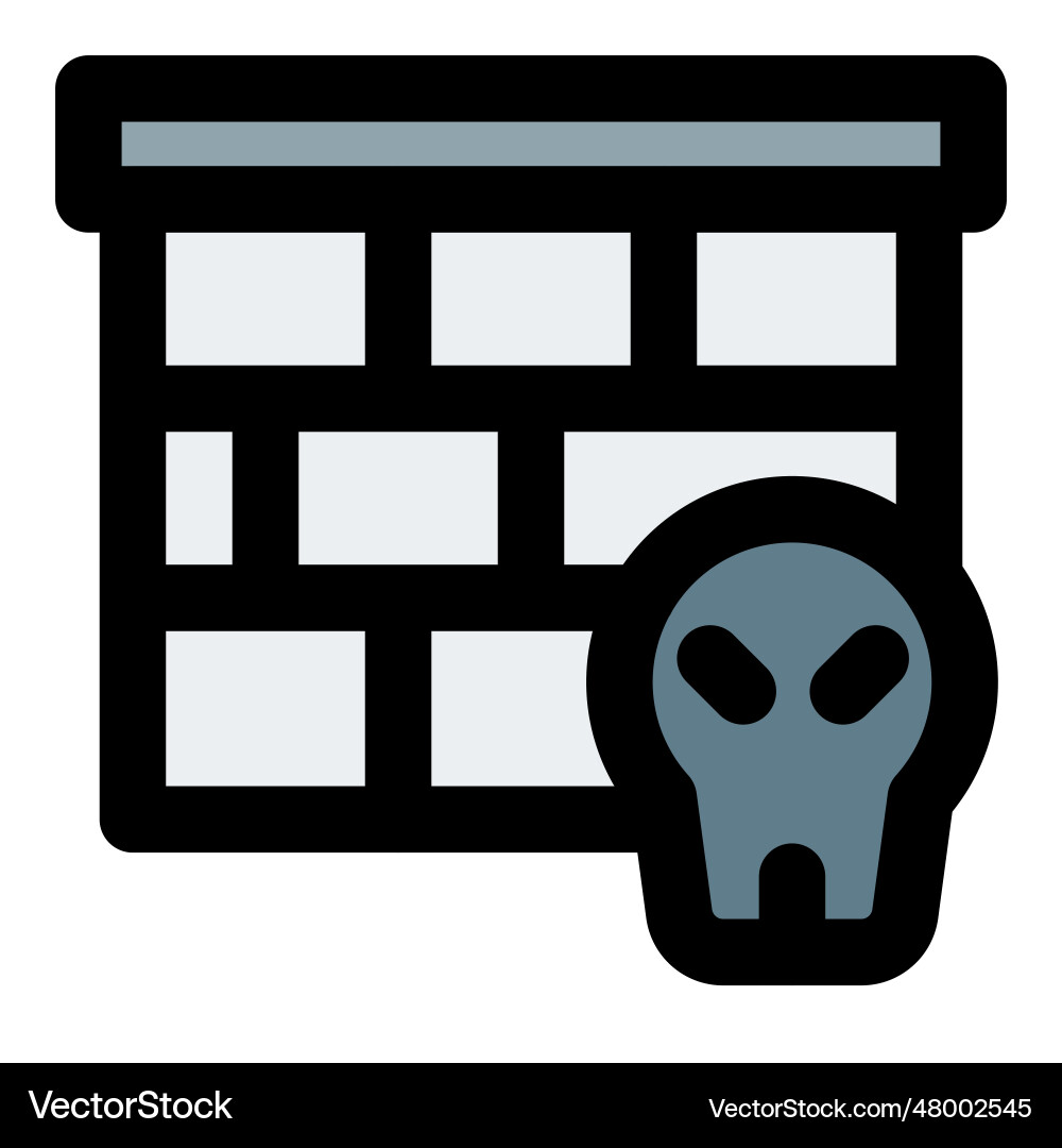 Firewall a security system to prevent virus Vector Image