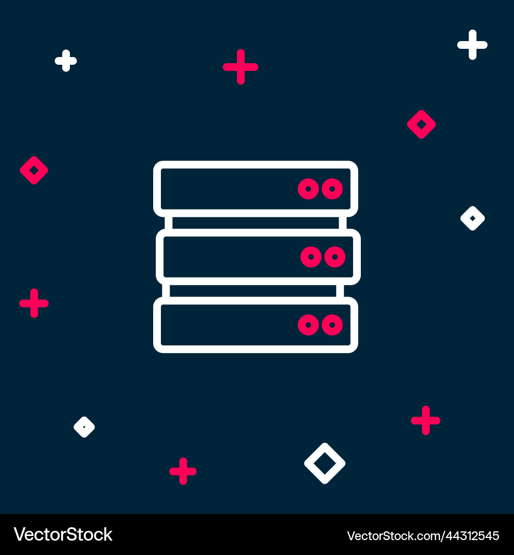 Line server data web hosting icon isolated Vector Image