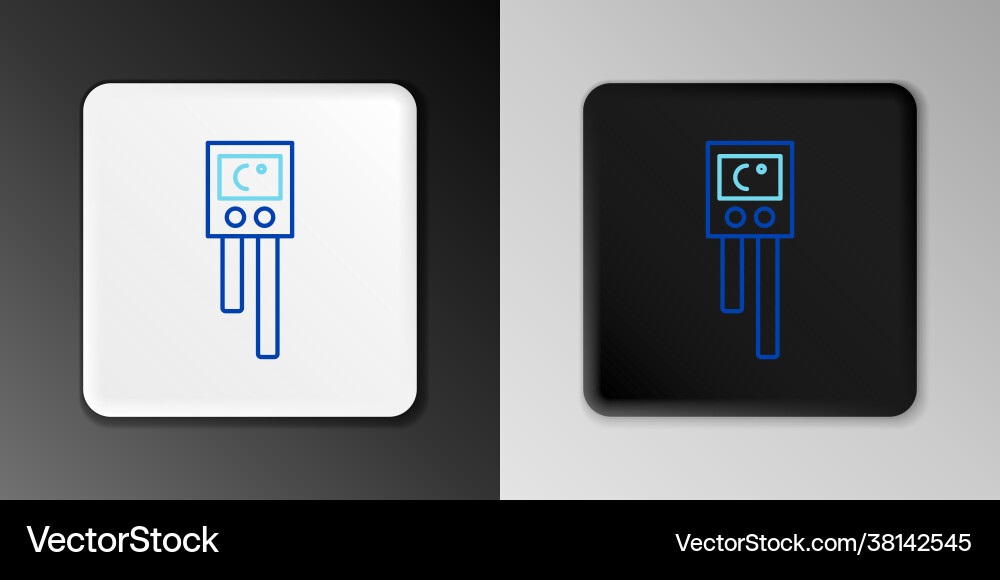 Line temperature and humidity sensor icon isolated Line temperature and humidity sensor icon isolated vector image