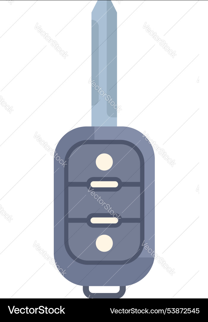 Modern car key with remote control buttons hanging vector image