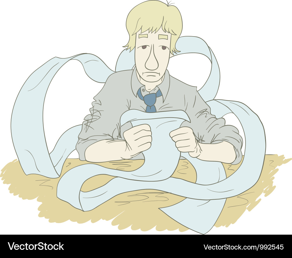 Overwhelming Workload Vector Image