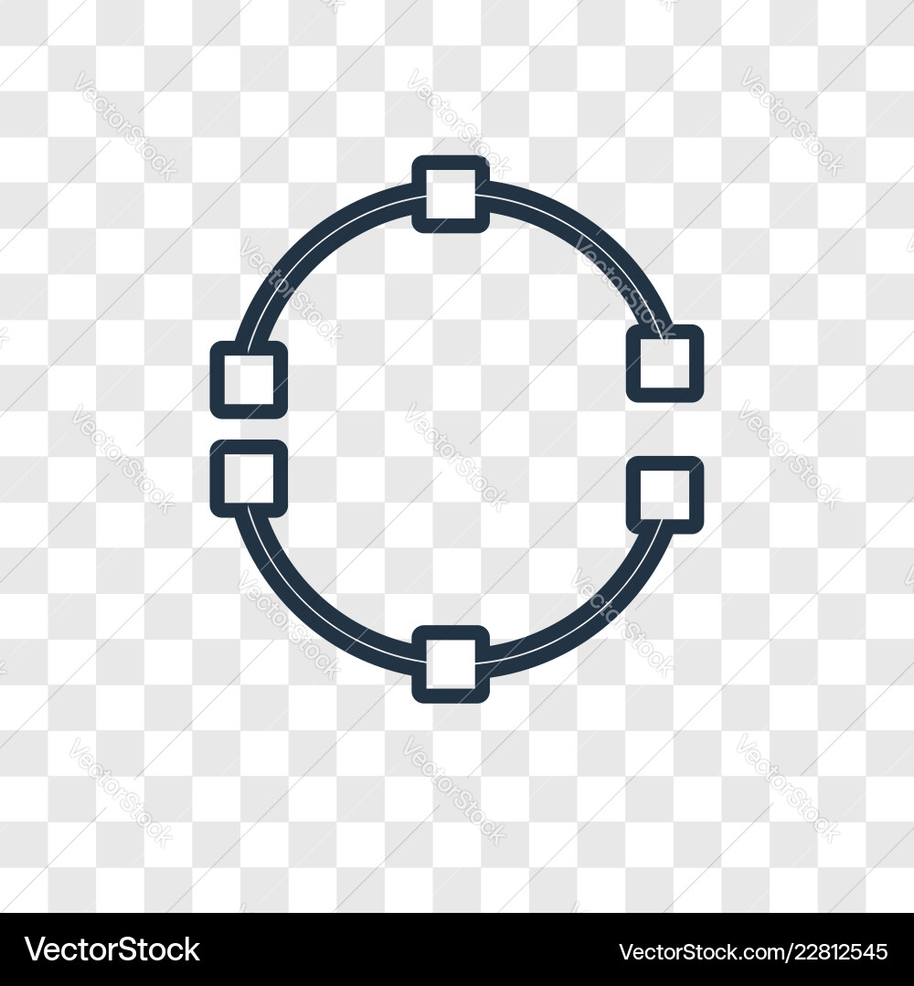 Rotate concept linear icon isolated Rotate concept linear icon isolated vector image