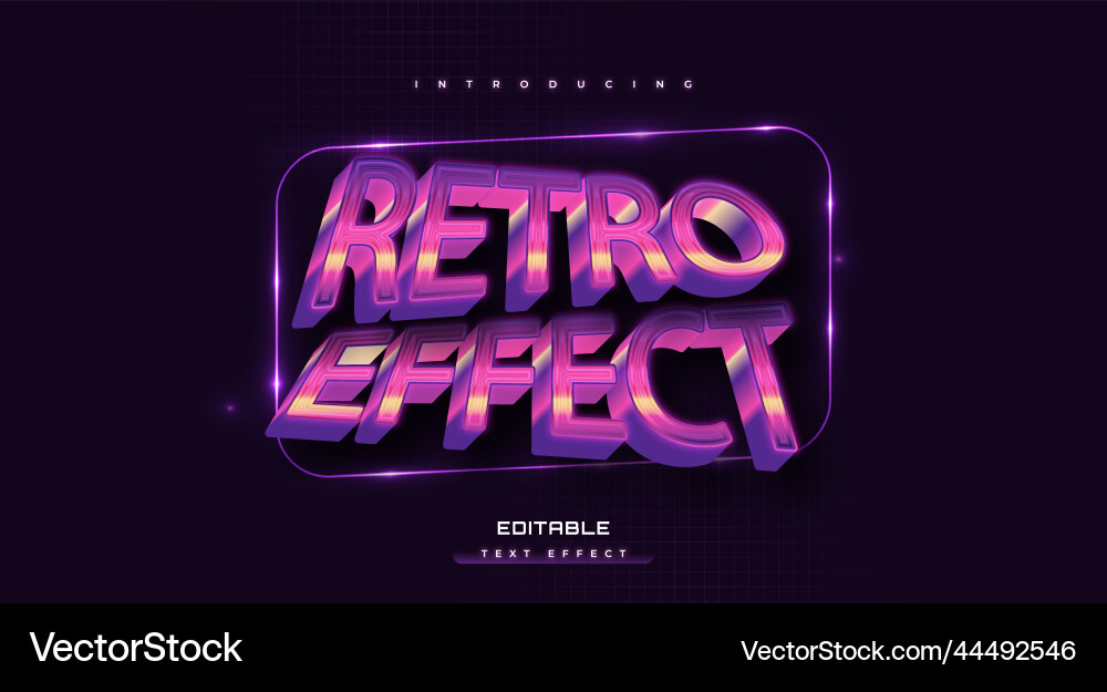 3d and colorful retro text style effect 3d and colorful retro text style effect Vector Image