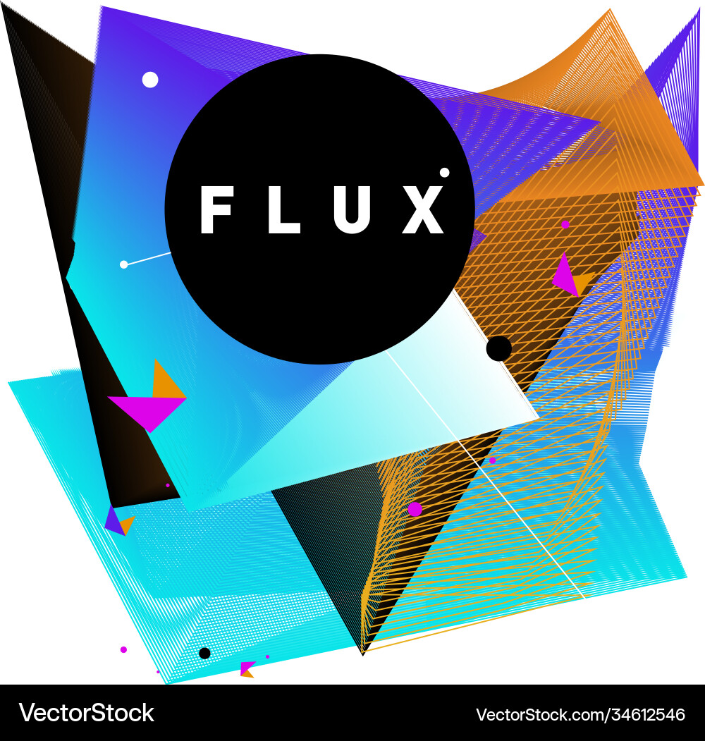 3d colorful wave background dynamic flux effect Vector Image