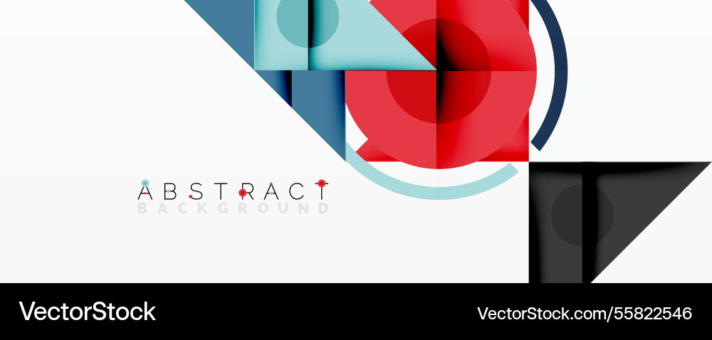 Abstract geometric composition with overlapping Vector Image