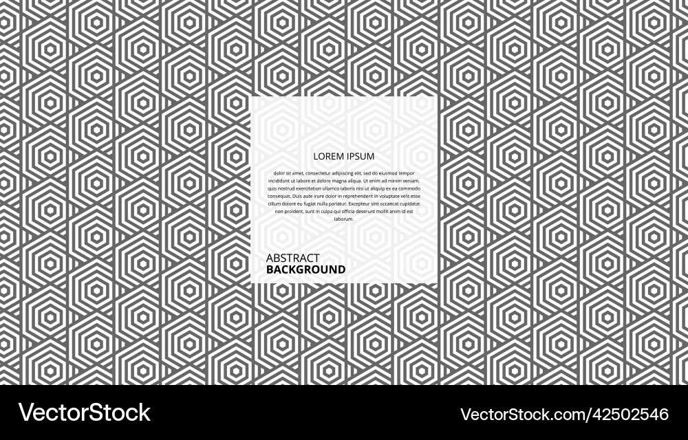 Abstract seamless diagonal hexagon lines pattern Vector Image