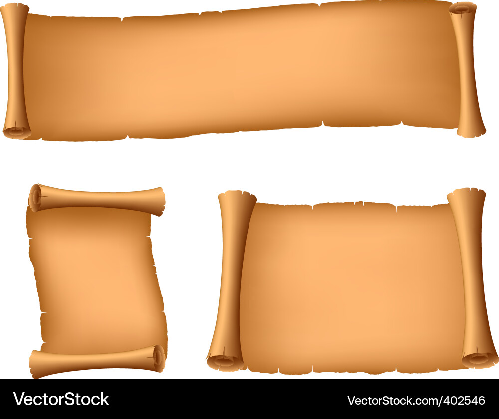 Ancient Scrolls on Paper vector image