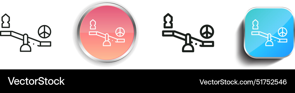 Balance icon thin linear regular and button style Balance icon thin linear regular and button style Vector Image