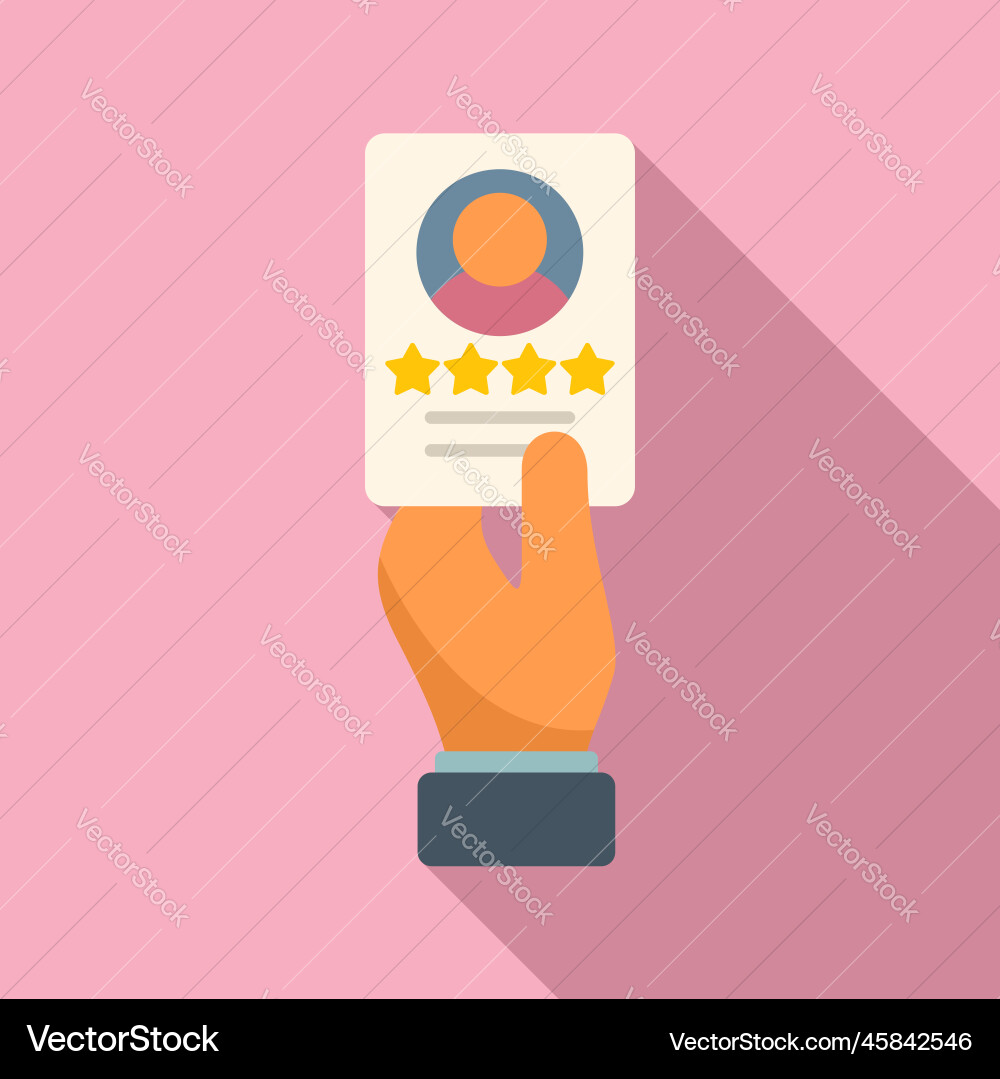 Celebrity card icon flat brand media Celebrity card icon flat brand media vector image