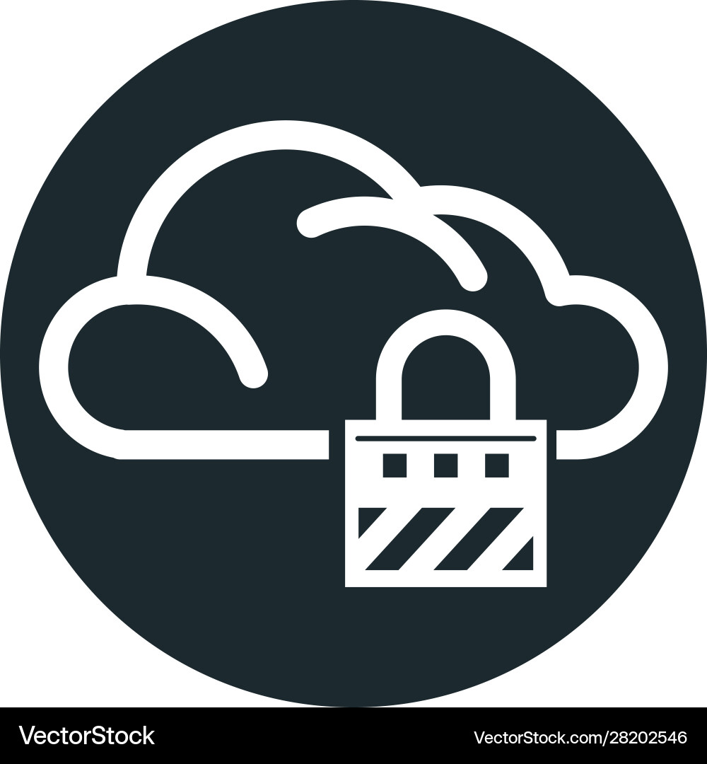 Cloud computing data isolated icon vector image