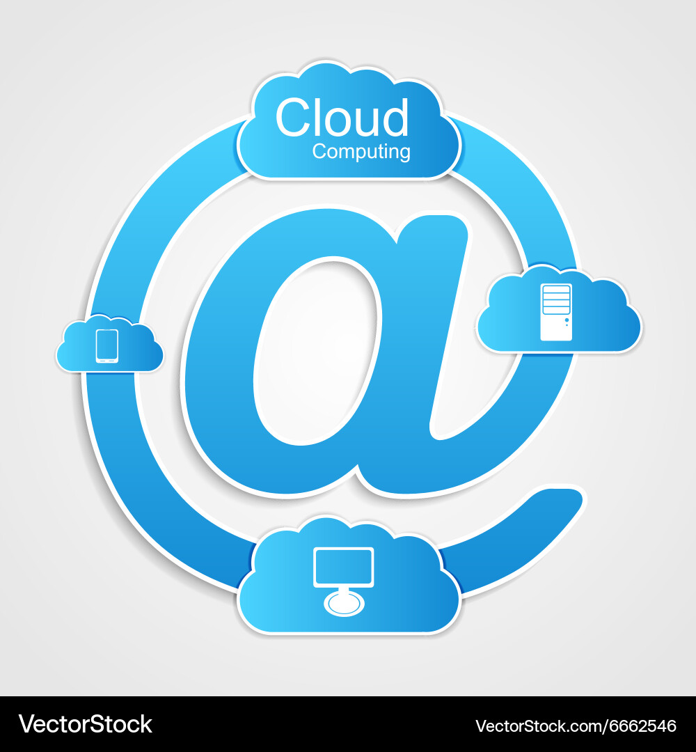 Cloud computing technology concept Vector Image