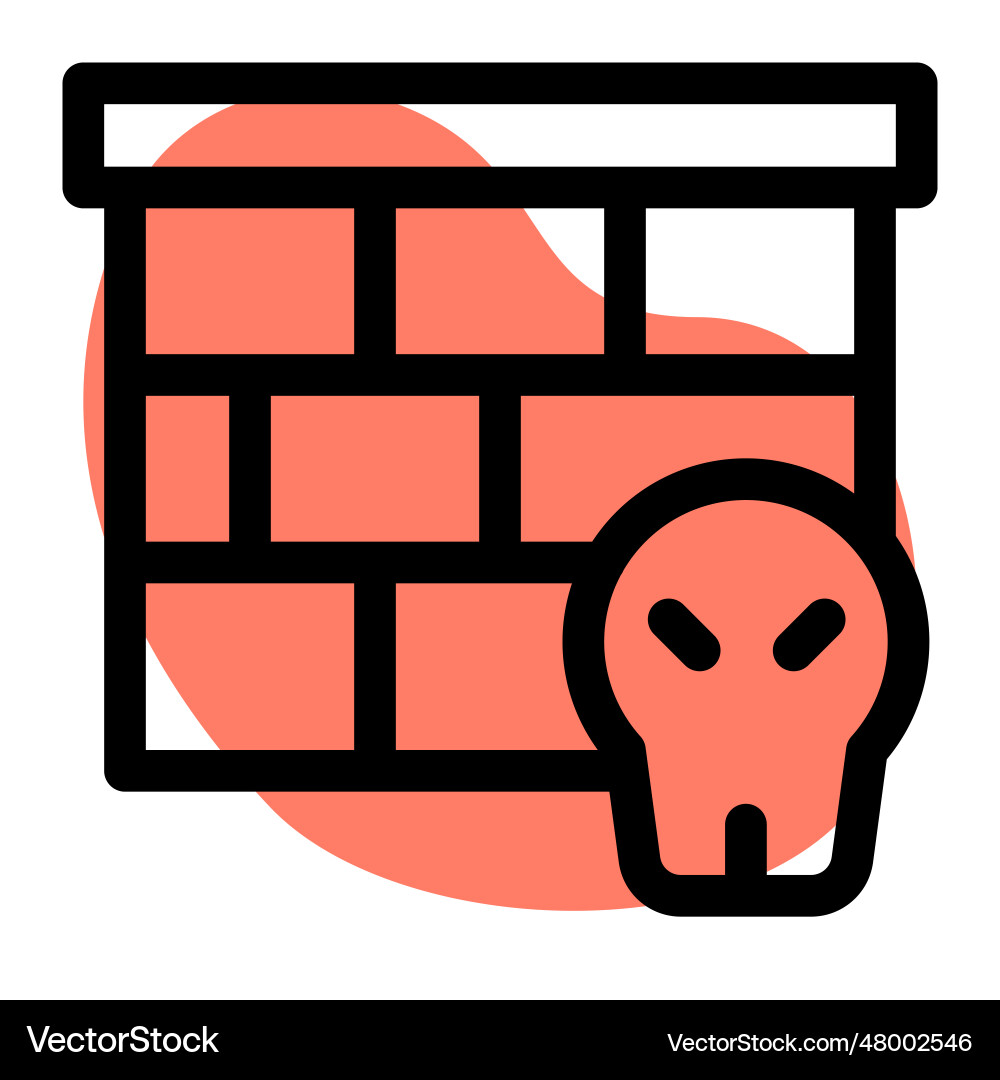 Firewall a security system to prevent virus Vector Image