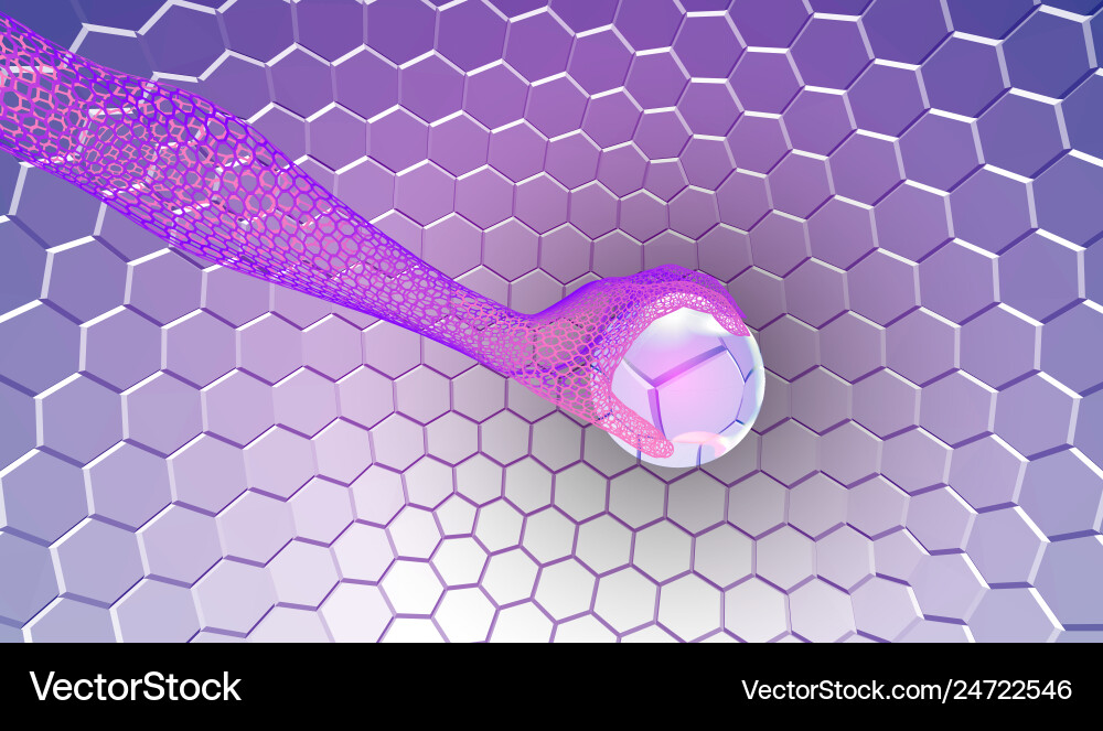 Geometric Sphere Within Lattice Structure Vector Image