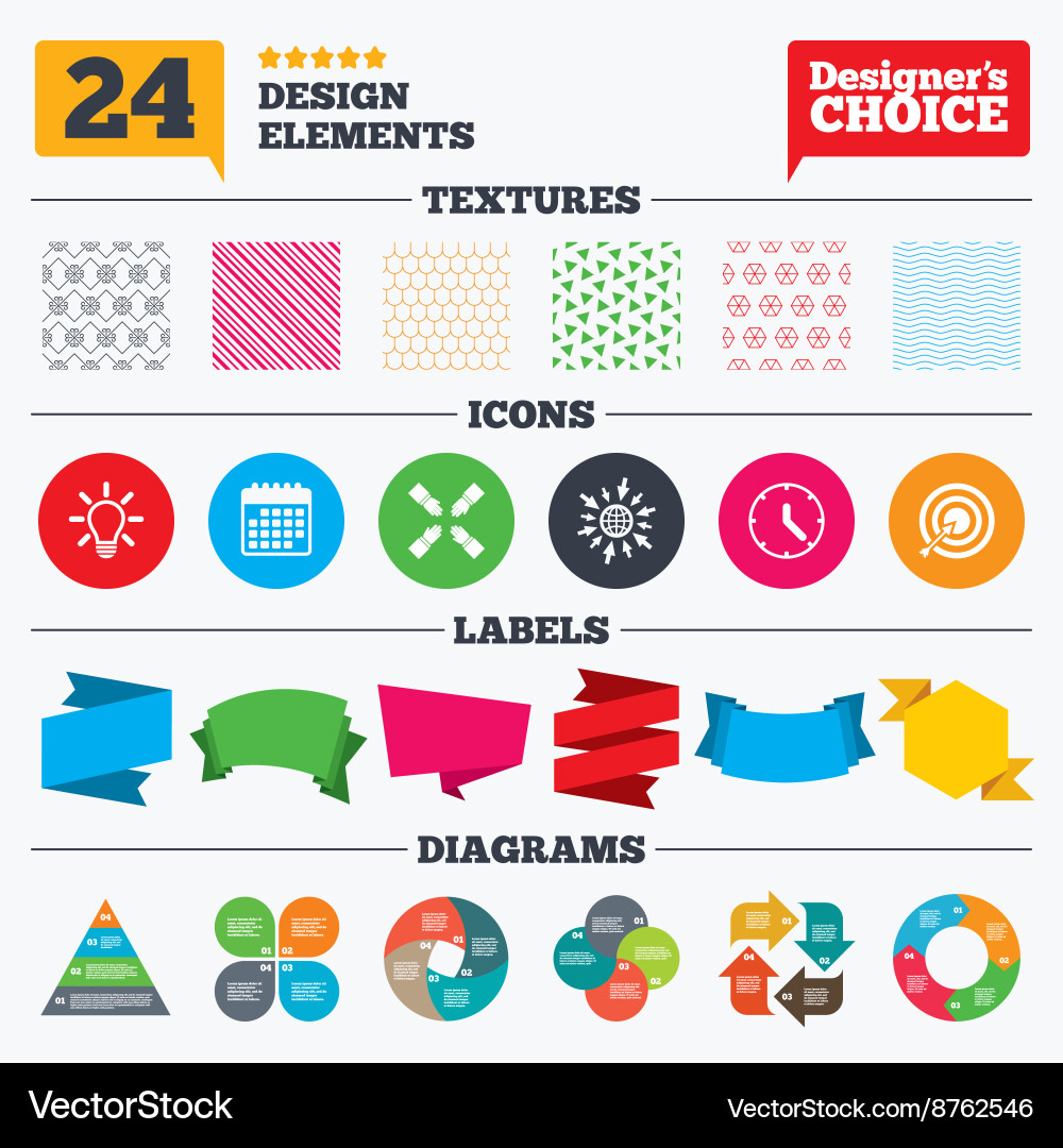 Lamp idea and clock time target aim vector image