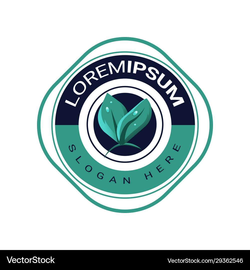 Modern natural badge logo template 03 Modern natural badge logo template 03 Vector Image