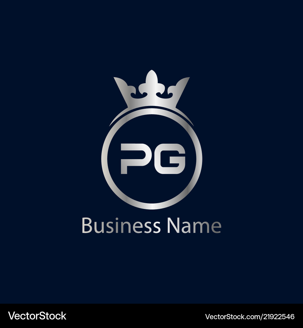 PG Initial Letter Logo Template Vector Image