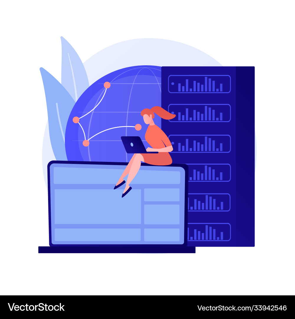Proxy server abstract concept Proxy server abstract concept vector image
