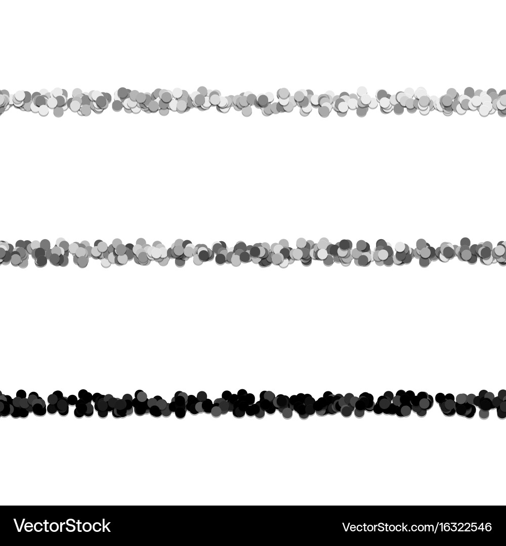 Random dot pattern line separator set from vector image