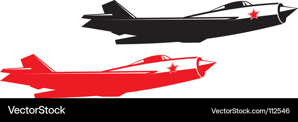Soviet Jet Fighter Vector Image