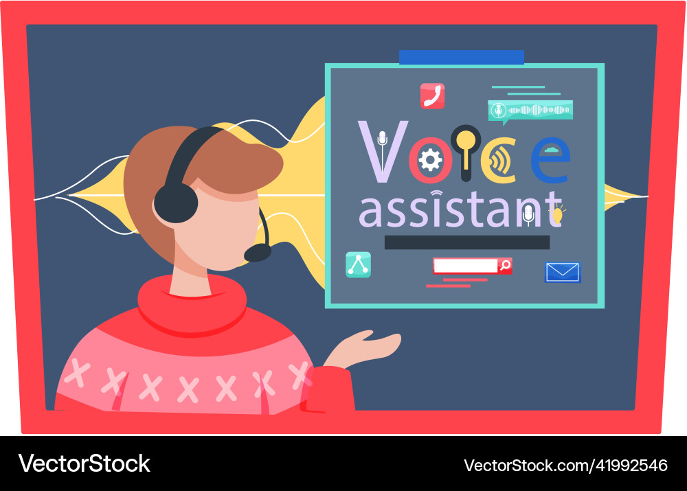 Speaker recognition vote controlled smart Speaker recognition vote controlled smart Vector Image