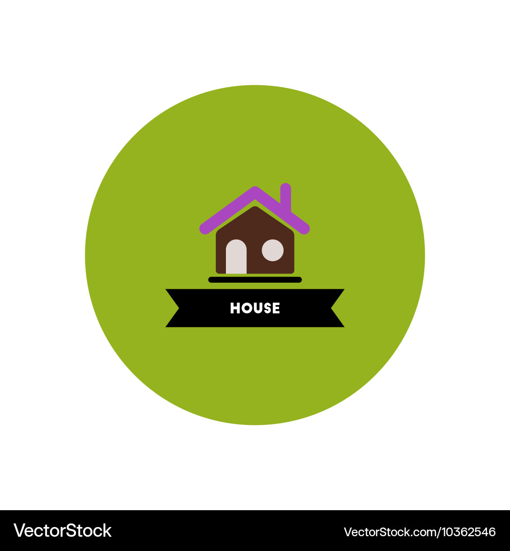 Stylish icon in color circle building house Vector Image