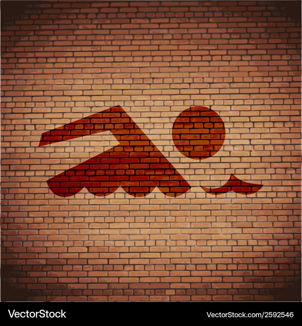 Swimmer pool flat modern web button and space vector image