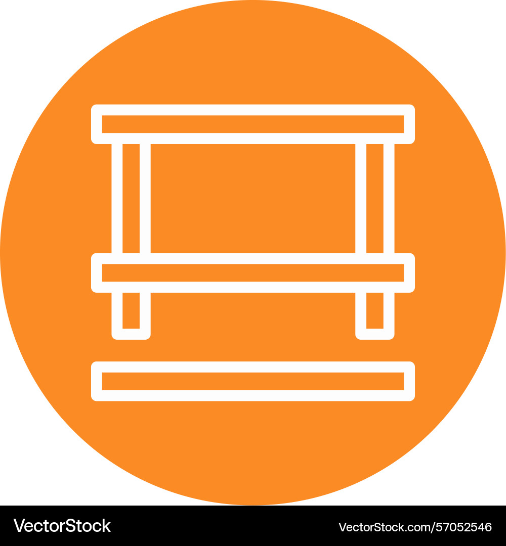 Table line circle style icon design Vector Image