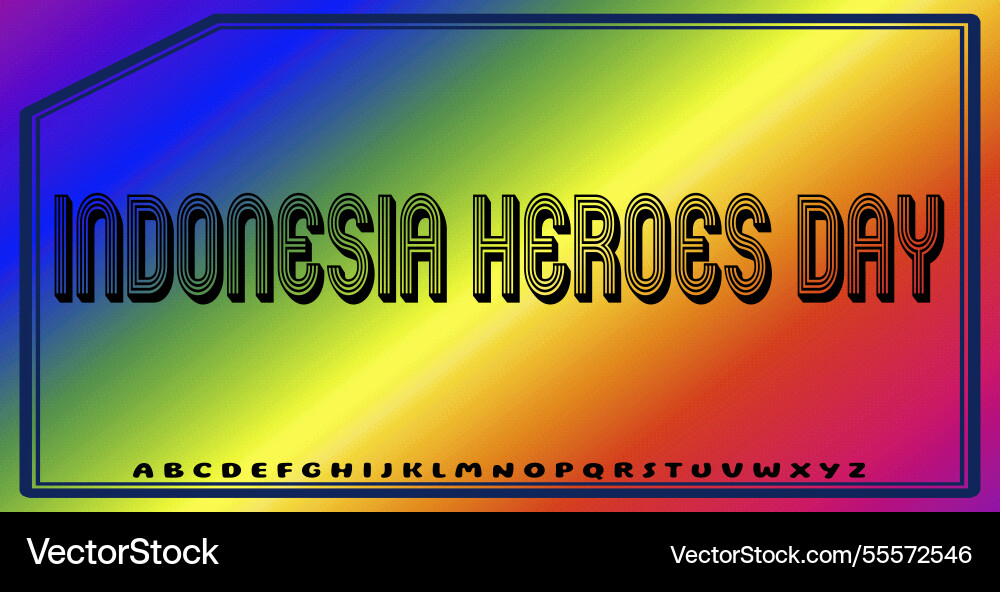 Text effects with editable colors and abstract vector image