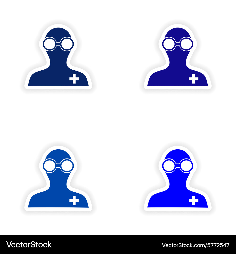 Assembly realistic sticker design on paper lab vector image
