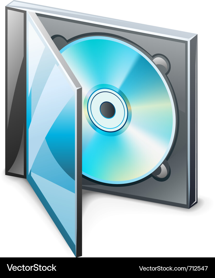 CD Case Storage Vector Image