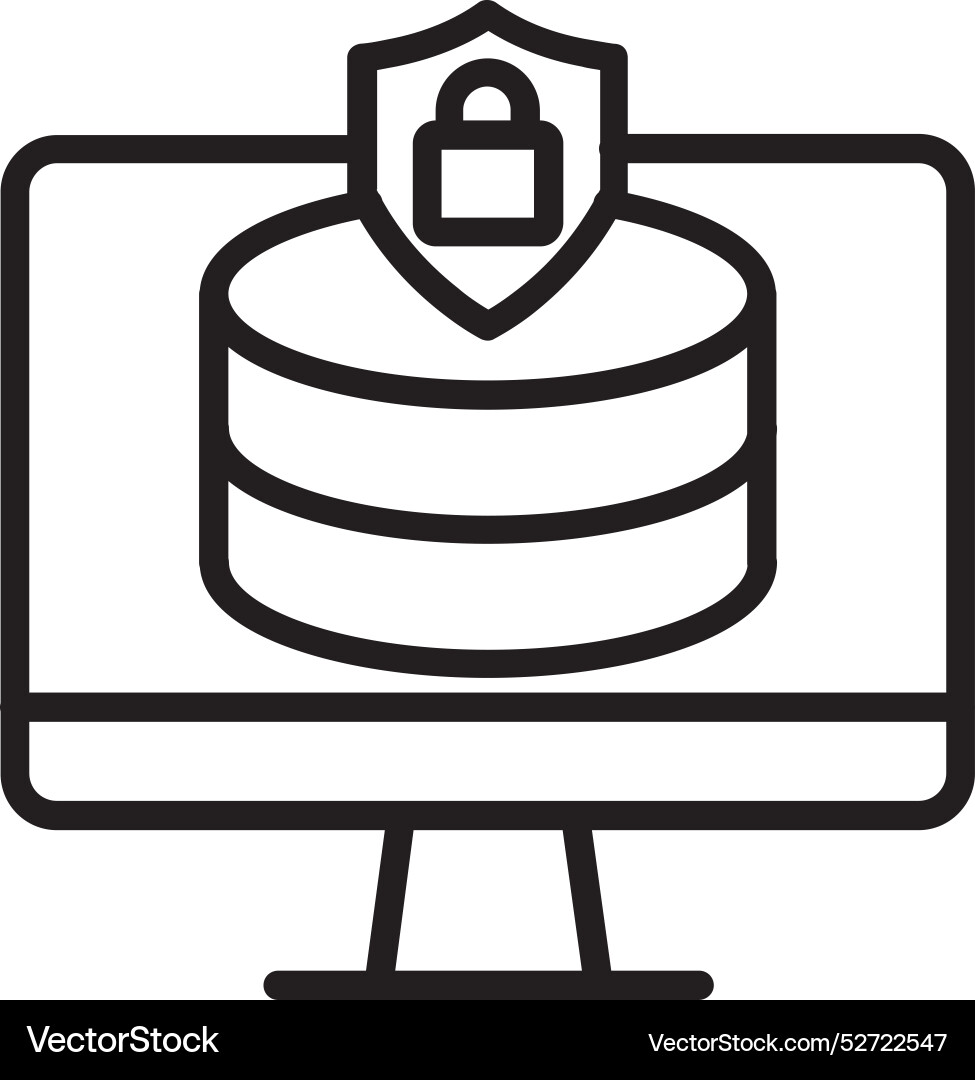 Database line icon design Vector Image