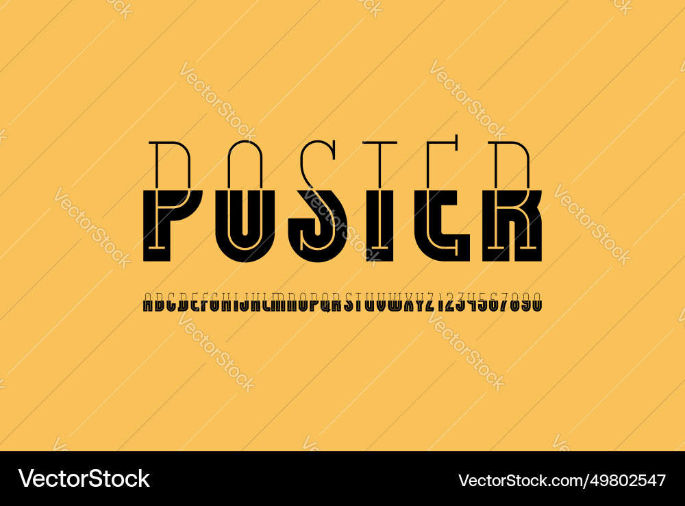 Design font simple alphabet Design font simple alphabet Vector Image