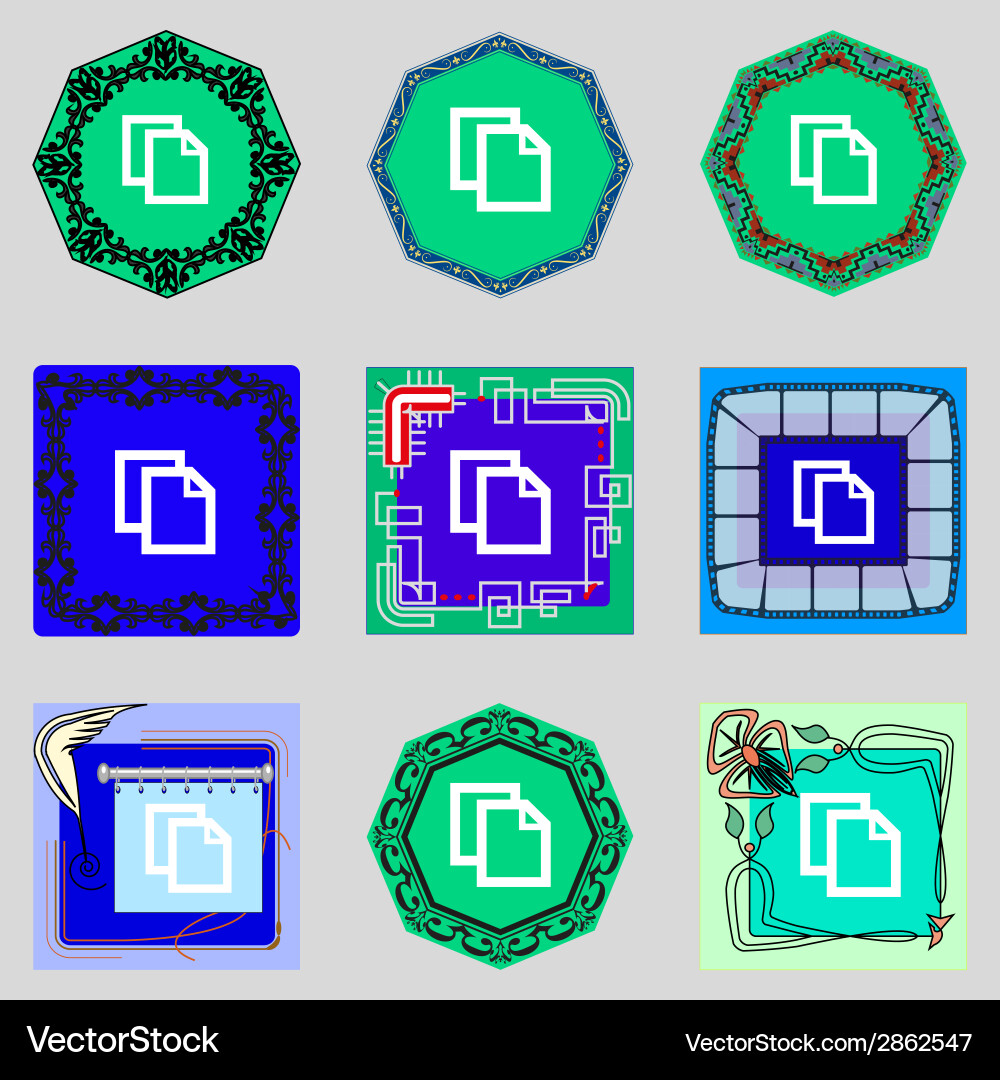 Edit document sign icon content button set Vector Image
