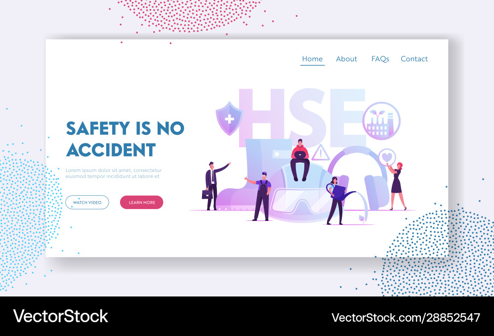 Hse website landing page tiny male and female Hse website landing page tiny male and female vector image