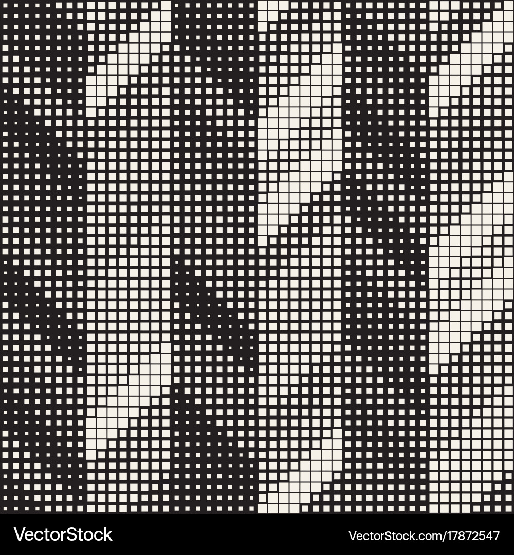 Irregular Geometric Black & White Pattern vector image
