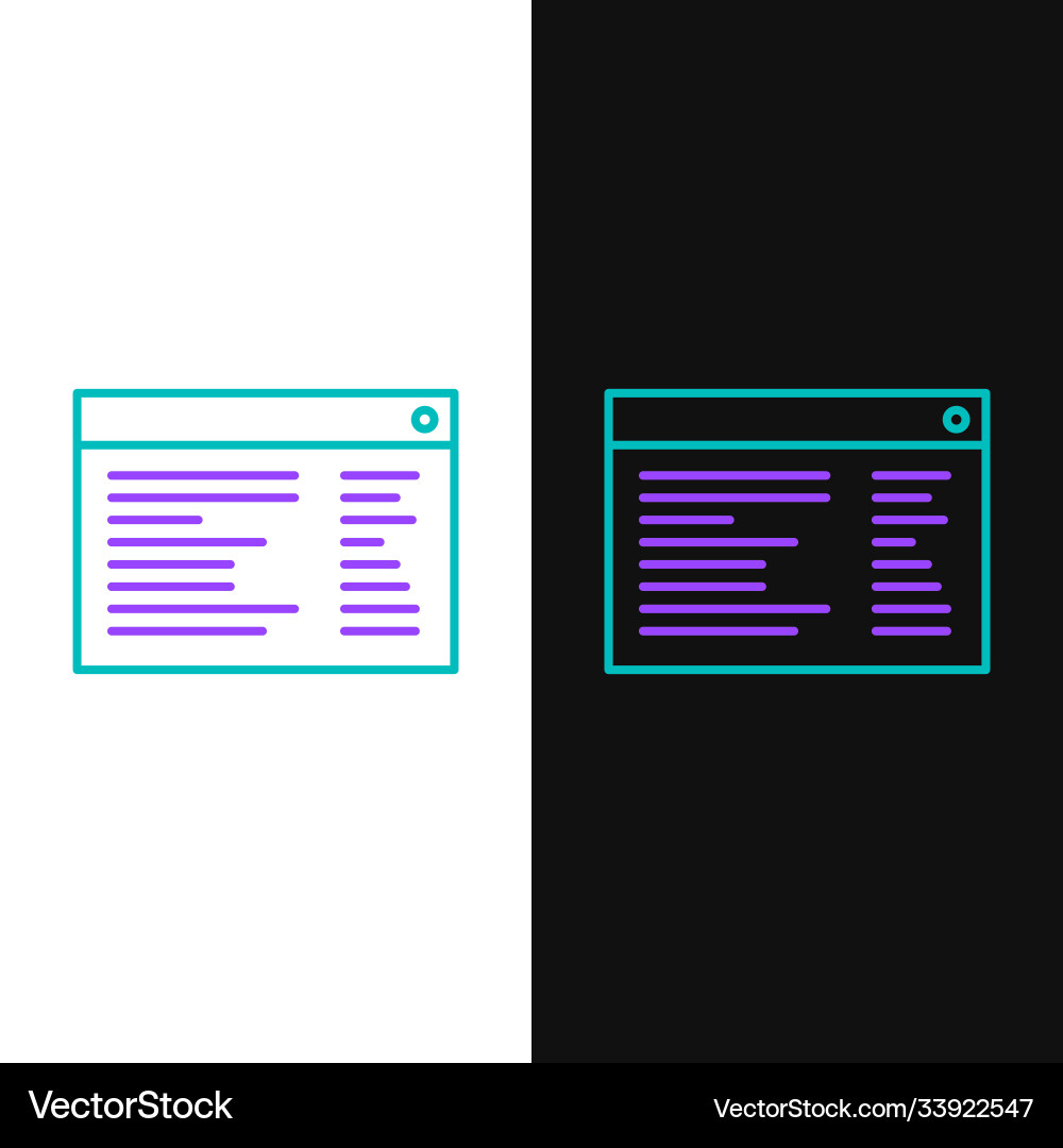 Line software web developer programming code icon Line software web developer programming code icon vector image