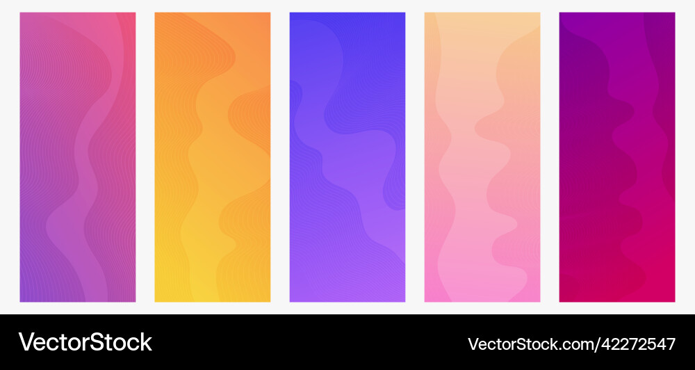 Modern colorful gradient background with wave Vector Image