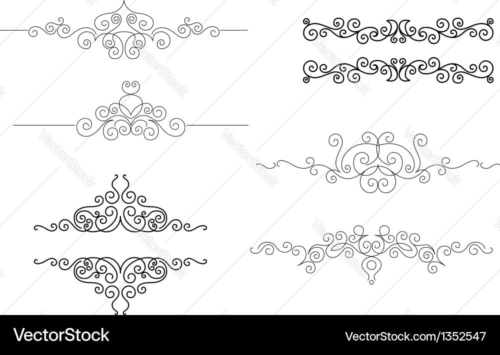 Monograms and frames in vignette style vector image