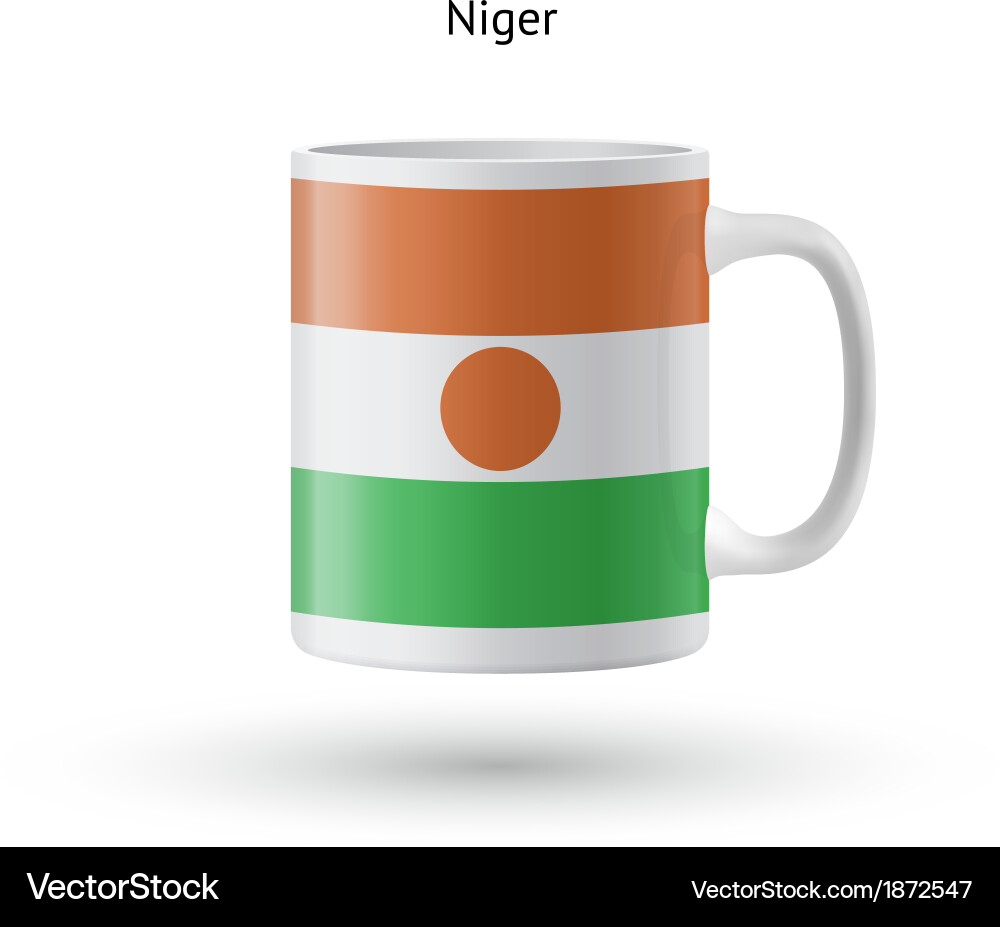 Niger Flag Mug on White Background Vector Image