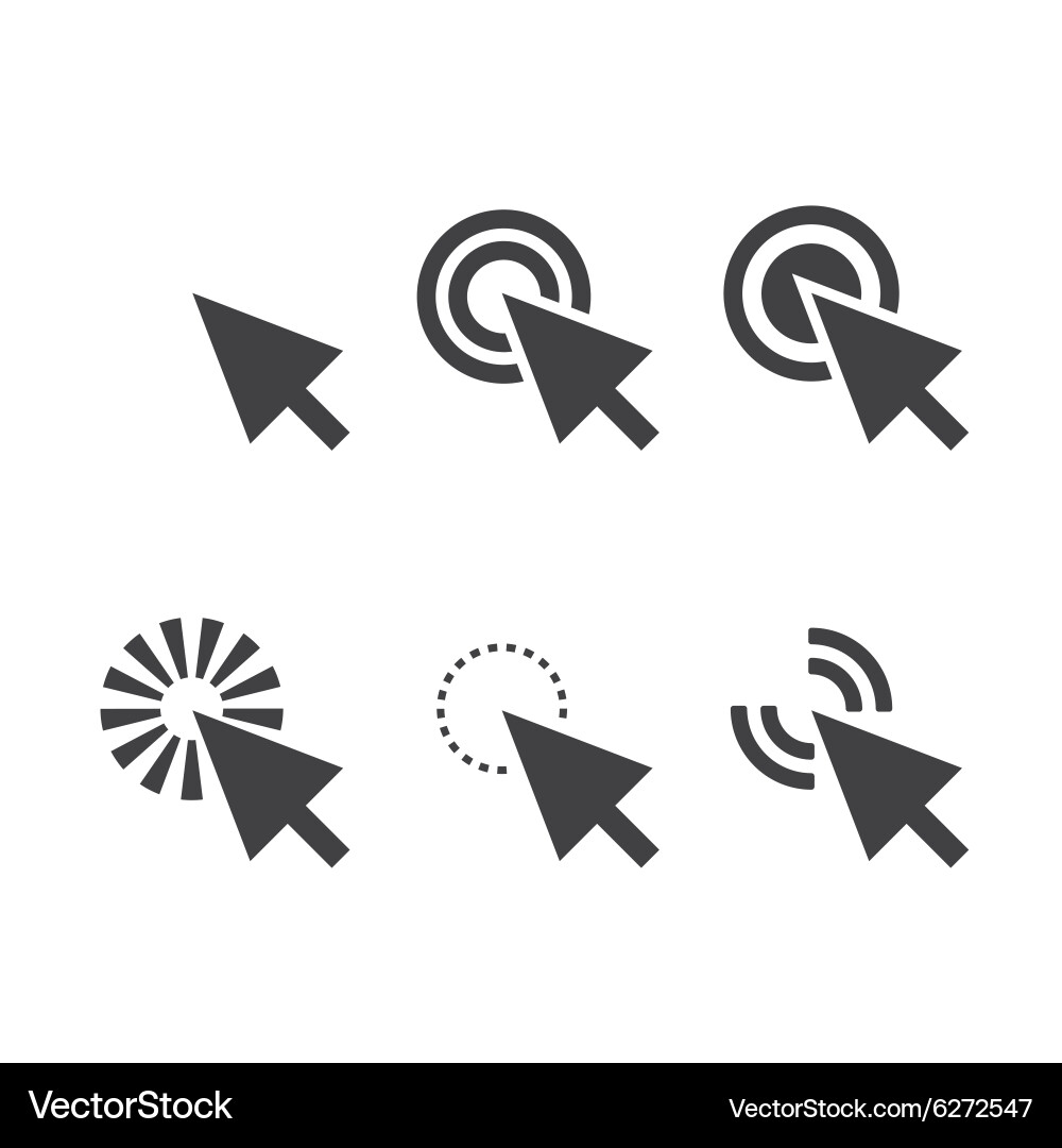 Pointer Icon - Click Here vector image