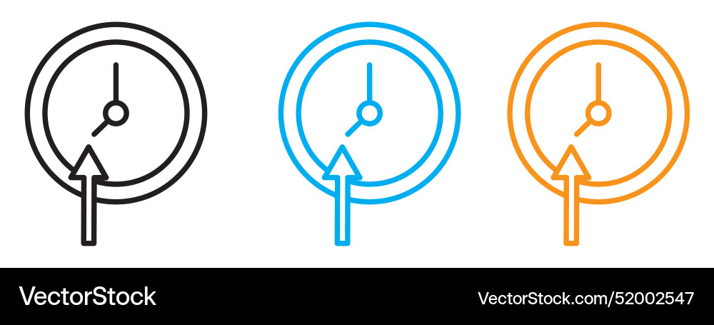 Precise timing icon for time management schedule vector image