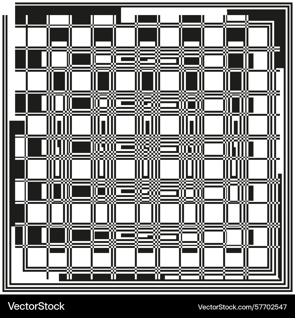 Square labyrinth pattern checkered grid lines Square labyrinth pattern checkered grid lines vector image