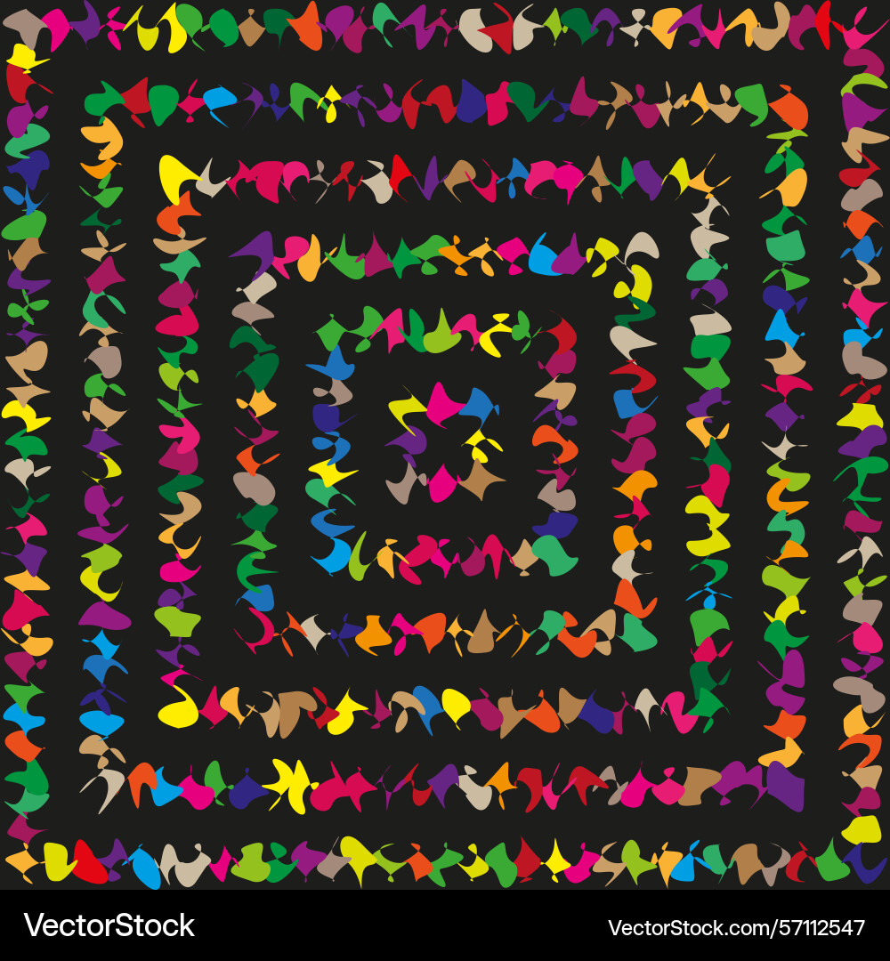 Square path stars colorful pattern background Vector Image