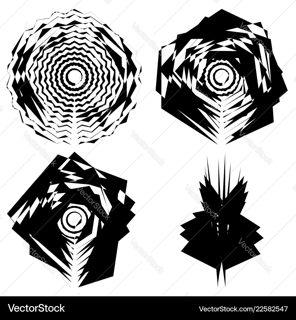 Textured element abstract random geometric vector image