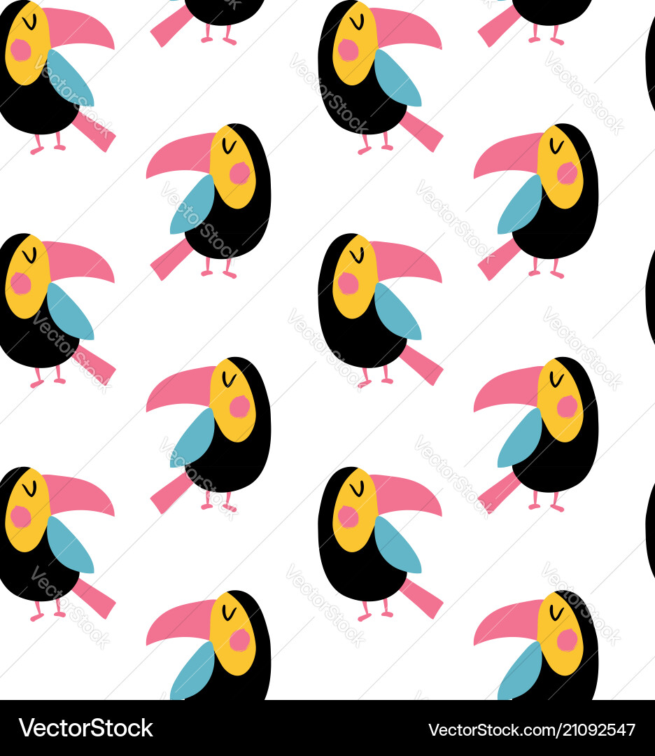 Toucan pattern Toucan pattern vector image