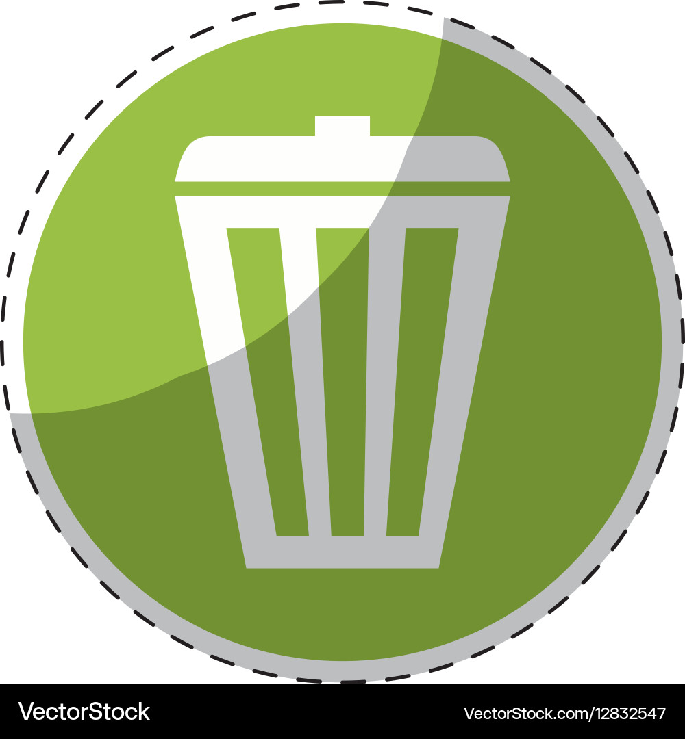 Trash can button icon image Vector Image