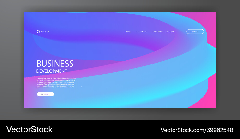 Abstract background for landing page web template Abstract background for landing page web template vector image