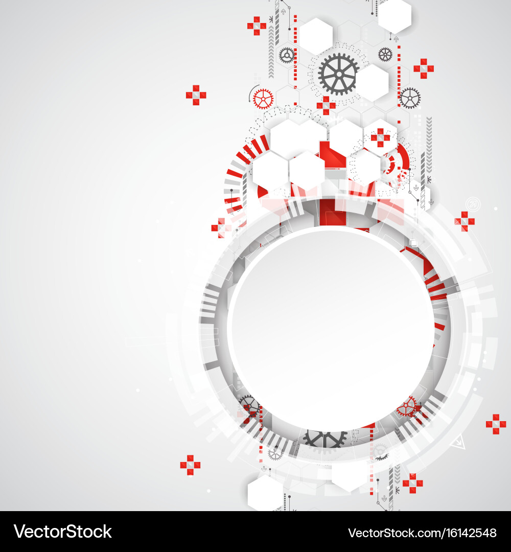 Abstract background with various technological vector image